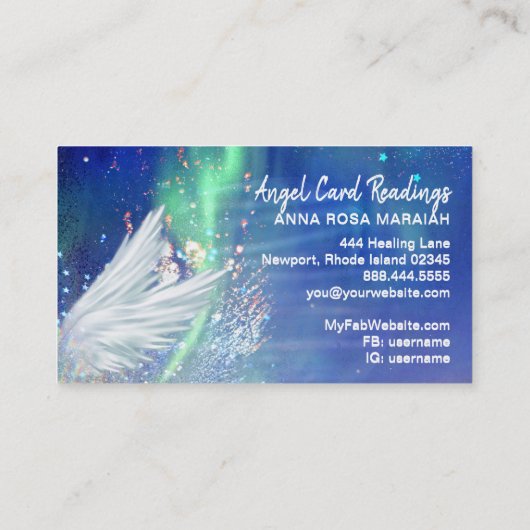 *~*コスモスターズ銀河系エンジェルウィングブルーユニバース 名刺 (裏面)