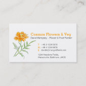 コスモスター農家/フラワービジネスカード 名刺 (正面)