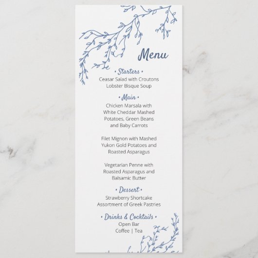 コスモスバプティスメニュー メニュー (正面)