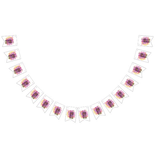 コスモスフラワーイエロースプラッシュ60絵を描とセクシー バンティングフラッグ (全)