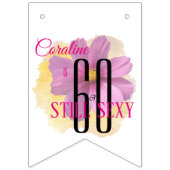 コスモスフラワーイエロースプラッシュ60絵を描とセクシー バンティングフラッグ (第1の旗)