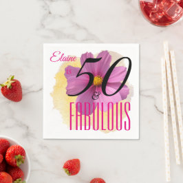 コスモスフラワーオンイエロースプラッシュ50と素晴らしい スタンダードカクテルナプキン