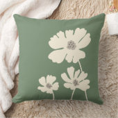 コスモスフラワーシルエットモダンフローラウォール クッション (ブランケット)