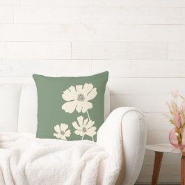 コスモスフラワーシルエットモダンフローラウォール クッション