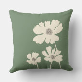 コスモスフラワーシルエットモダンフローラウォール クッション (裏面)