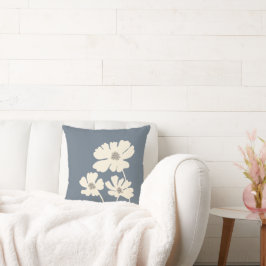 コスモスフラワーシルエットモダンフローラウォール クッション