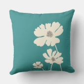 コスモスフラワーシルエットモダンフローラウォール クッション (裏面)