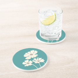 コスモスフラワーシルエットモダンフローラウォール コースター