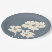コスモスフラワーシルエットモダンフローラウォール ペーパープレート (アングル)