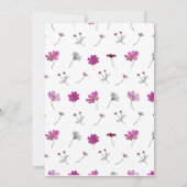 コスモスフラワーズインスパイアフェスター誕生日 招待状 (裏面)