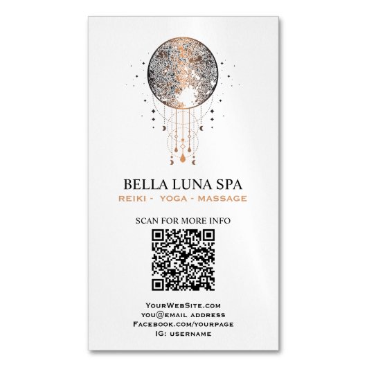 *~*コスモスムーンシャーマン月の宇宙 マグネット名刺 (正面縦)