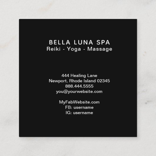 *~*コスモスムーンスターズユニバース月面シャーマン スクエア名刺 (裏面)