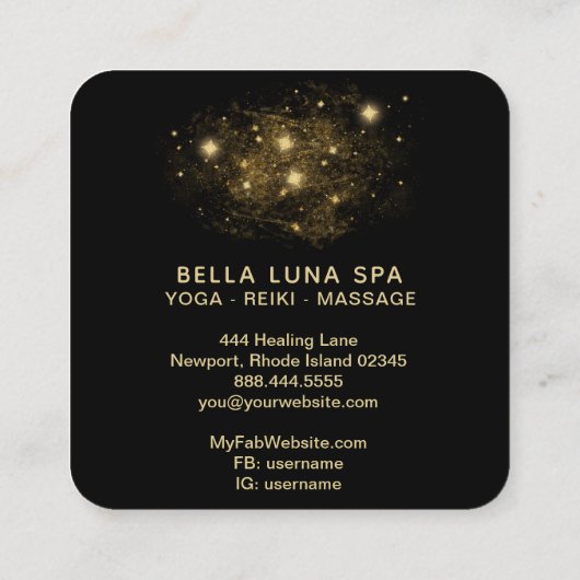 *~*コスモスムーンユニバース。 グリッタースターズシャーマン スクエア名刺 (裏面)