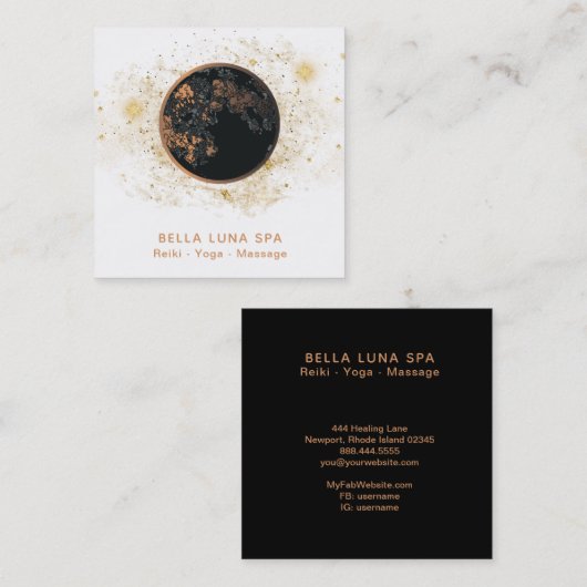 *~*コスモスムーン·ユニバース·グリッタースターズ·シャーマン スクエア名刺 (正面/裏面)