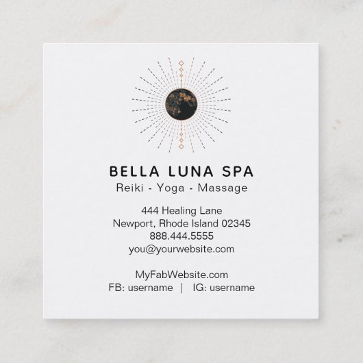 *~*コスモスルナエナジーズムーンシャーマン スクエア名刺 (裏面)