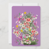 コスモス原野の野生の花 招待状 (裏面)