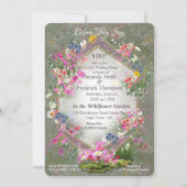 コスモス原野の野生の花 招待状 (正面)