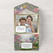 コスモス原野ワイルドフラワー オールインワン招待状 (外側)