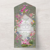 コスモス原野ワイルドフラワー オールインワン招待状 (内側)