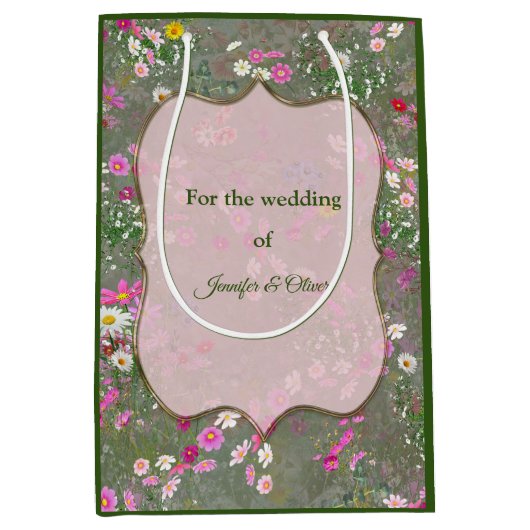 コスモス原野ワイルドフラワー ミディアムペーパーバッグ (正面)