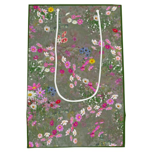 コスモス原野ワイルドフラワー ミディアムペーパーバッグ (裏面)