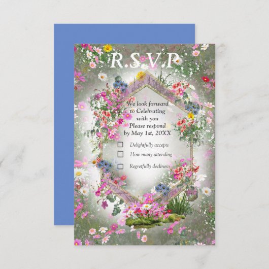 コスモス原野ワイルドフラワー 出欠カード (正面/裏面)