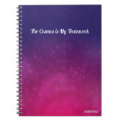 コスモス感動的は私のチームワーク引用文 ノートブック (正面)