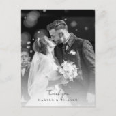 コスモス感謝していの花写真の結婚はがき ポストカード (正面)