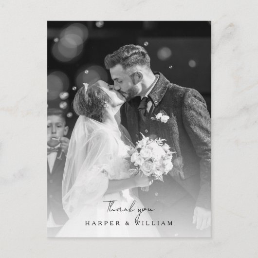コスモス感謝していの花写真の結婚はがき ポストカード (正面)