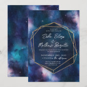 コスモス招待状 銀河の宇宙ウェディング招待状 招待状 (正面/裏面)