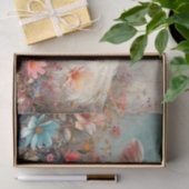 コスモス畑の愛らしいハイランド牛のデコパージュ 薄葉紙 (ギフト)