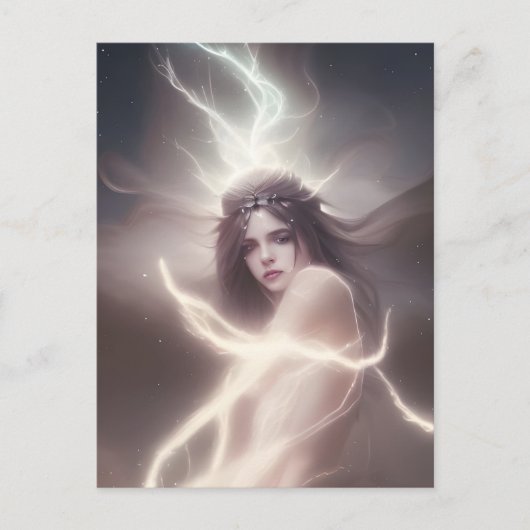 コスモス絵葉書の女神 ポストカード (正面)