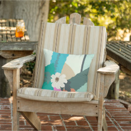 コスモス花抽象芸術カラーブロックモダン夏 アウトドアクッション