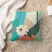 コスモス花抽象芸術カラーブロックモダン夏 クッション (ブランケット)