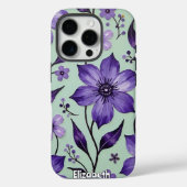 コスモス芸術的の花を青に Case-Mate iPhoneケース (裏面)