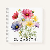 コスモス誕生月カスタマイズ花贈り物 ノートブック (正面)