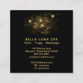 *~*コスモス金ゴールドムーングリッタースターズシャーマン スクエア名刺 (裏面)