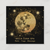 *~*コスモス金ゴールドムーングリッタースターズシャーマン スクエア名刺 (正面)