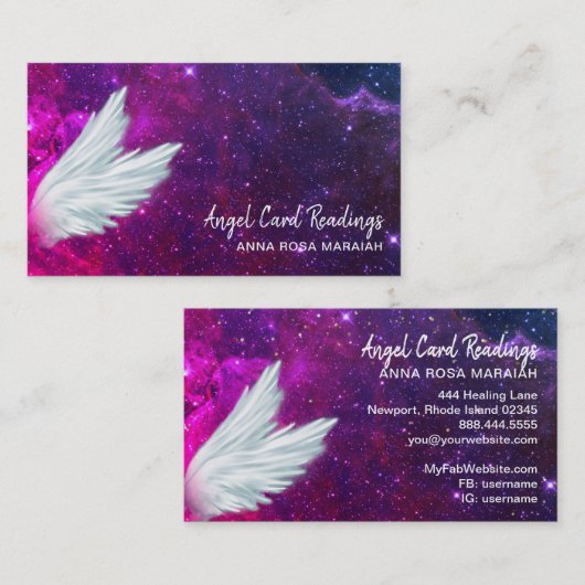 *~*コスモス銀河系エンジェルウィングススターズユニバース 名刺 (正面/裏面)