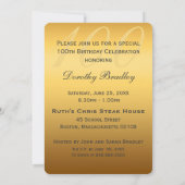 コスモス100番目の誕生祝いカスタム投資 招待状 (裏面)