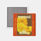 コスモス ブライダルシャワーの招待状 マグネット (正面/裏面)