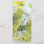 コスモス、菊、クイーンアンのレースの花束 メニュー (裏面)