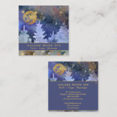 *~*コスモス-金ゴールドムーングリッタースターズパインツリー スクエア名刺 (正面/裏面)