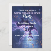 コスモックパープルブルー星雲新年の夜会パーティー 招待状 (正面)