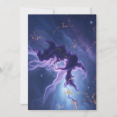 コスモックパープルブルー星雲新年の夜会パーティー 招待状 (裏面)