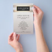 コスモトロジスト ゴールド ストライプ ヘア サロン & スパ チラシ (ハンドル)