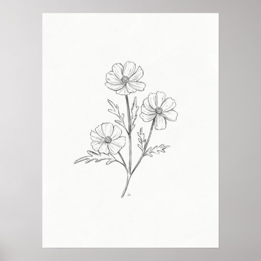 コスモペンシルスケッチアートプリント ポスター (正面)