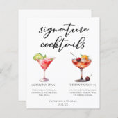 コスモポリタンさくらんぼフランスの75カクテルメニュー (正面/裏面)