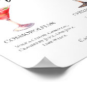 コスモポリタンさくらんぼフランスの75カクテルメニュー ポスター (角)