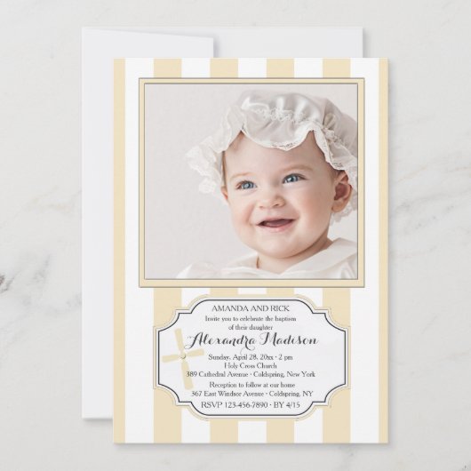 コスモポリタンな宗教的写真招待状 招待状 (正面)